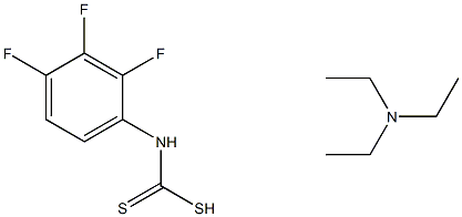 [(2,3,4-trifluorophenyl)amino]methanedithioic acid: triethylamine Struktur