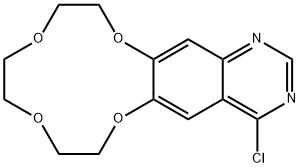 4-Chloro-7,8,10,11,13,14-hexahydro-[1,4,7,10]tetraoxacyclododecino[2,3-g]quinazoline Struktur