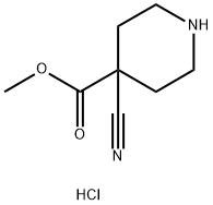 methyl 4-cyanopiperidine-4-carboxylate hcl Struktur