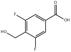 3,5-Difluoro-4-(hydroxymethyl)benzoicacid Struktur