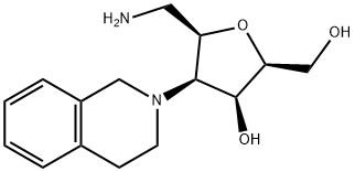 (2S,3S,4R,5R)-5-(aminomethyl)-4-(3,4-dihydroisoquinolin-2(1H)-yl)-2-(hydroxymethyl)tetrahydrofuran-3-ol Struktur