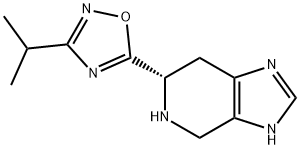 (S)-3-isopropyl-5-(4,5,6,7-tetrahydro-1H-imidazo[4,5-c]pyridin-6-yl)-1,2,4-oxadiazole Struktur