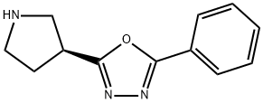 (S)-2-phenyl-5-(pyrrolidin-3-yl)-1,3,4-oxadiazole Struktur