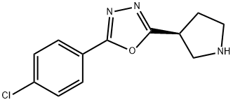 (S)-2-(4-chlorophenyl)-5-(pyrrolidin-3-yl)-1,3,4-oxadiazole Struktur