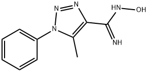 (Z)-N'-hydroxy-5-methyl-1-phenyl-1H-1,2,3-triazole-4-carboximidamide Struktur