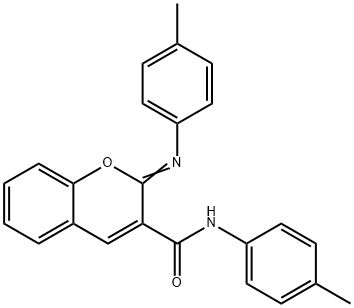 (2Z)-N-(4-methylphenyl)-2-[(4-methylphenyl)imino]-2H-chromene-3-carboxamide Struktur