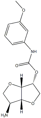 (3R,3aS,6S)-6-aminohexahydrofuro[3,2-b]furan-3-yl 3-methoxyphenylcarbamate Struktur