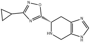 (S)-3-cyclopropyl-5-(4,5,6,7-tetrahydro-3H-imidazo[4,5-c]pyridin-6-yl)-1,2,4-oxadiazole Struktur