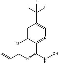 (Z)-3-chloro-N'-hydroxy-N-(prop-2-en-1-yl)-5-(trifluoromethyl)pyridine-2-carboximidamide Struktur