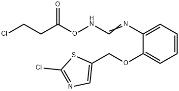 (Z)-[amino({2-[(2-chloro-1,3-thiazol-5-yl)methoxy]phenyl})methylidene]amino 3-chloropropanoate Struktur