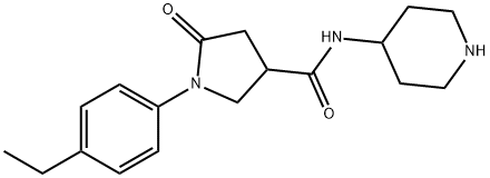 1-(4-ethylphenyl)-5-oxo-N-(piperidin-4-yl)pyrrolidine-3-carboxamide Struktur