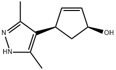 (1S,4R)-4-(3,5-dimethyl-1H-pyrazol-4-yl)cyclopent-2-enol Struktur