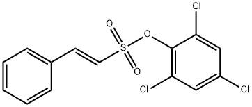 (E)-(2,4,6-trichlorophenyl 2-phenylethene-1-sulfonate) Struktur