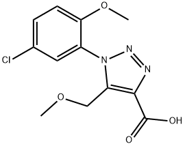 1-(5-chloro-2-methoxyphenyl)-5-(methoxymethyl)-1H-1,2,3-triazole-4-carboxylic acid Struktur