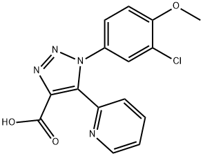 1-(3-chloro-4-methoxyphenyl)-5-(pyridin-2-yl)-1H-1,2,3-triazole-4-carboxylic acid Struktur