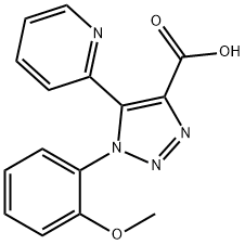 1-(2-methoxyphenyl)-5-(pyridin-2-yl)-1H-1,2,3-triazole-4-carboxylic acid Struktur