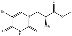 (R)-methyl 2-amino-3-(5-bromo-2,4-dioxo-3,4-dihydropyrimidin-1(2H)-yl)propanoate Struktur