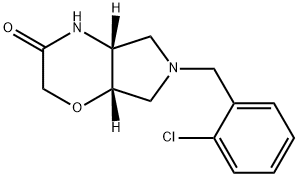 (4aR,7aS)-6-(2-chlorobenzyl)hexahydropyrrolo[3,4-b][1,4]oxazin-3(2H)-one Struktur