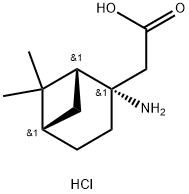 2-[(1R,2S,5S)-2-amino-6,6-dimethylbicyclo[3.1.1]heptan-2-yl]acetic acid hydrochloride Struktur