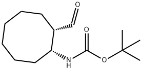 tert-butyl N-[(1R,2S)-2-formylcyclooctyl]carbamate Struktur