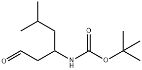 tert-butyl N-(5-methyl-1-oxohexan-3-yl)carbamate Struktur