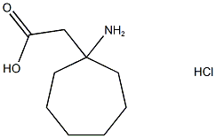 2-(1-aminocycloheptyl)acetic acid hydrochloride Struktur