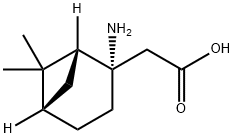 2-[(1R,2S,5S)-2-amino-6,6-dimethylbicyclo[3.1.1]heptan-2-yl]acetic acid Struktur