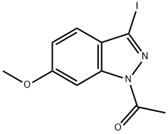 1-(3-iodo-6-methoxy-1h-indazol-1-yl)ethanone Struktur