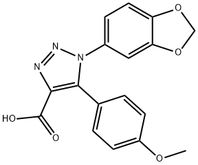 1-(1,3-benzodioxol-5-yl)-5-(4-methoxyphenyl)-1H-1,2,3-triazole-4-carboxylic acid Struktur