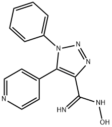 (Z)-N'-hydroxy-1-phenyl-5-(pyridin-4-yl)-1H-1,2,3-triazole-4-carboximidamide Struktur