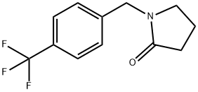 1-{[4-(trifluoromethyl)phenyl]methyl}pyrrolidin-2-one Struktur