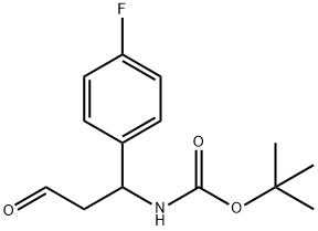 tert-butyl N-[1-(4-fluorophenyl)-3-oxopropyl]carbamate Struktur