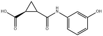 (1S)-2-[(3-hydroxyphenyl)carbamoyl]cyclopropane-1-carboxylic acid Struktur