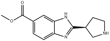 (S)-methyl 2-(pyrrolidin-3-yl)-1H-benzo[d]imidazole-5-carboxylate Struktur