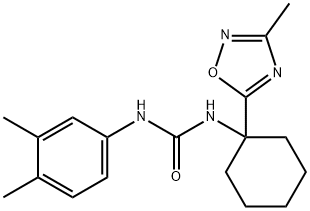 1-(3,4-dimethylphenyl)-3-[1-(3-methyl-1,2,4-oxadiazol-5-yl)cyclohexyl]urea Struktur