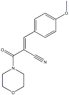 (2E)-3-(4-methoxyphenyl)-2-[(E)-morpholine-4-carbonyl]prop-2-enenitrile Struktur