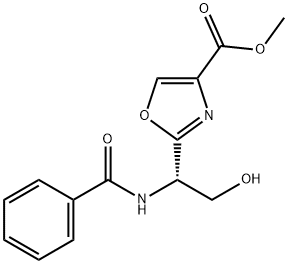 (S)-methyl 2-(1-benzamido-2-hydroxyethyl)oxazole-4-carboxylate Struktur