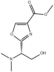 (S)-methyl 2-(1-(dimethylamino)-2-hydroxyethyl)oxazole-4-carboxylate Struktur