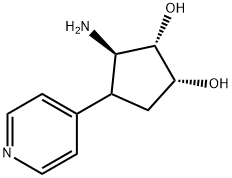 (1R,2S,3R)-3-amino-4-(pyridin-4-yl)cyclopentane-1,2-diol Struktur