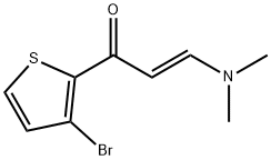 (2E)-1-(3-bromothiophen-2-yl)-3-(dimethylamino)prop-2-en-1-one Struktur