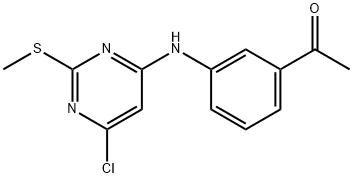 1-(3-{[6-chloro-2-(methylsulfanyl)pyrimidin-4-yl]amino}phenyl)ethan-1-one Struktur