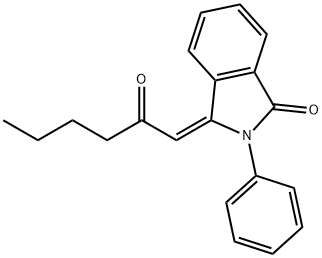 (3E)-3-(2-oxohexylidene)-2-phenyl-2,3-dihydro-1H-isoindol-1-one Struktur