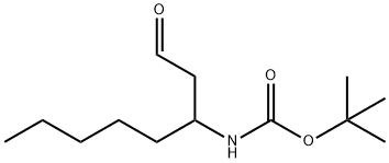 tert-butyl N-(1-oxooctan-3-yl)carbamate Struktur