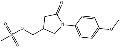 [1-(4-methoxyphenyl)-5-oxopyrrolidin-3-yl]methyl methanesulfonate Struktur