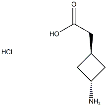 trans-(3-aminocyclobutyl)acetic acid hcl Struktur