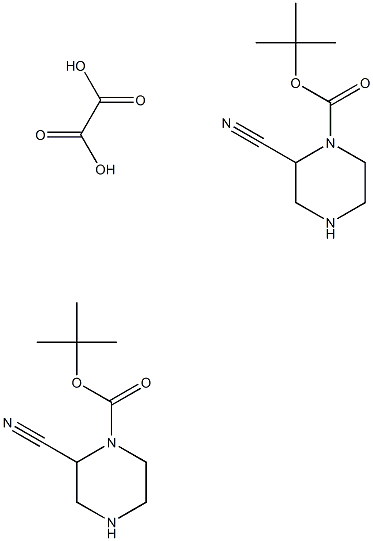 tert-Butyl 2-cyanopiperazine-1-carboxylate heMioxalate, 1523617-98-2, 結(jié)構(gòu)式