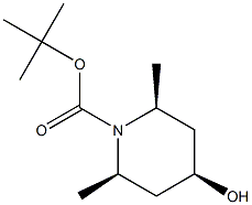 tert-butyl (2R,4r,6S)-rel-4-hydroxy-2,6-dimethylpiperidine-1-carboxylate Struktur