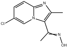 (E)-N-(1-{6-chloro-2-methylimidazo[1,2-a]pyridin-3-yl}ethylidene)hydroxylamine Struktur