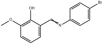 2-{(E)-[(4-bromophenyl)imino]methyl}-6-methoxyphenol Struktur