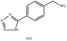 4-(2H-tetrazol-5-yl)-benzenemethanamine hydrochloride Struktur